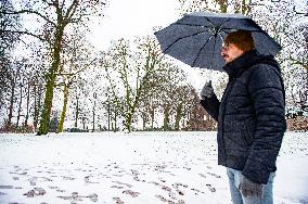 First Snowfall Of The Year In The Netherlands.