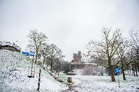 First Snowfall Of The Year In The Netherlands.