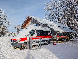 Water Rescue Station In Winter