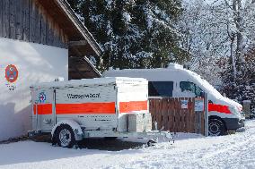 Water Rescue Station In Winter