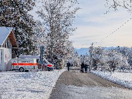 Water Rescue Station In Winter