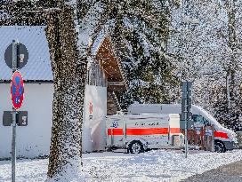 Water Rescue Station In Winter