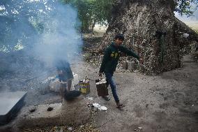 Jaggery Making On The Outskirts Of Kolkata, India