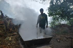 Jaggery Making On The Outskirts Of Kolkata, India