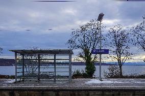 Bavarian Suburban Train And Regional Train Station Starnberg