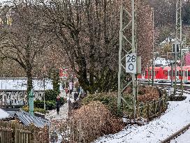 Bavarian Suburban Train And Regional Train Station Starnberg