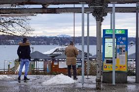 Bavarian Suburban Train And Regional Train Station Starnberg