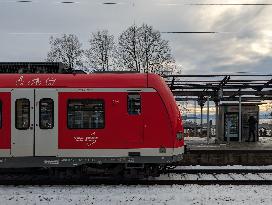 Bavarian Suburban Train And Regional Train Station Starnberg