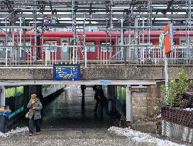 Bavarian Suburban Train And Regional Train Station Starnberg