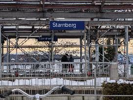 Bavarian Suburban Train And Regional Train Station Starnberg