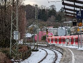 Bavarian Suburban Train And Regional Train Station Starnberg