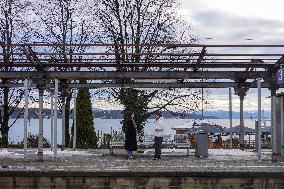 Bavarian Suburban Train And Regional Train Station Starnberg