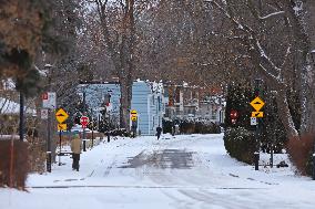 The Cold Spell Hits Across  Quebec