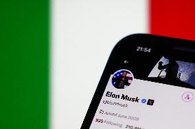 Elon Musk On X, Countries And Grok Photo Illustrations