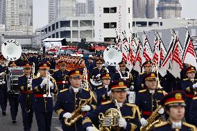 Firefighters' New Year event in Tokyo