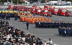 Firefighters' New Year event in Tokyo