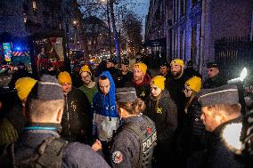 Farmers Excorted By Police Officers To Leave Paris