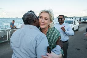 Marine Le Pen on visit in Mayotte