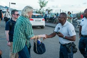 Marine Le Pen on visit in Mayotte