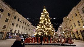 Tartu Town Hall square during Christmas season