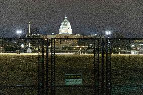 Security Precautions at The US Capitol - Washington