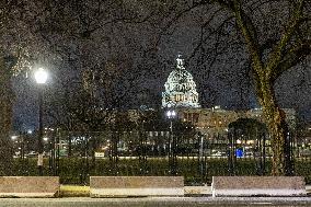 Security Precautions at The US Capitol - Washington