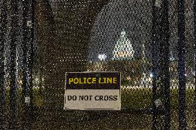 Security Precautions at The US Capitol - Washington