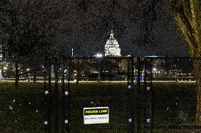 Security Precautions at The US Capitol - Washington