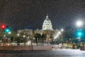 Security Precautions at The US Capitol - Washington