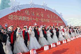 Group Wedding at The Harbin Ice-Snow World - China