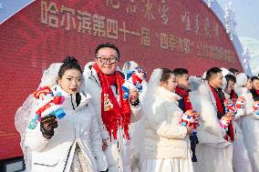 Group Wedding at The Harbin Ice-Snow World - China