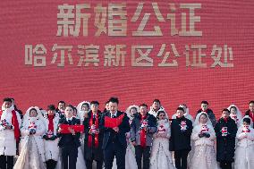 Group Wedding at The Harbin Ice-Snow World - China