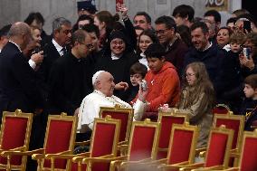 Pope Francis Bergoglio attends the celebration of the Epiphany of the Lord Holy Mass