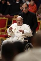 Pope Francis Bergoglio attends the celebration of the Epiphany of the Lord Holy Mass