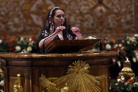 Pope Francis Bergoglio attends the celebration of the Epiphany of the Lord Holy Mass