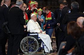 Pope Francis Bergoglio attends the celebration of the Epiphany of the Lord Holy Mass