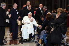 Pope Francis Bergoglio attends the celebration of the Epiphany of the Lord Holy Mass