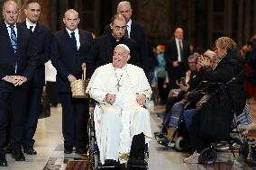 Pope Francis Bergoglio attends the celebration of the Epiphany of the Lord Holy Mass