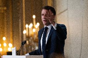 President Macron Delivers His Speech To French Ambassadors - Paris