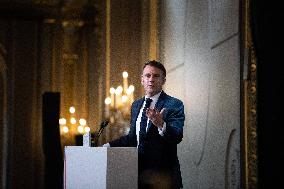 President Macron Delivers His Speech To French Ambassadors - Paris