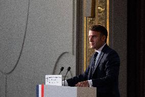 President Macron Delivers His Speech To French Ambassadors - Paris