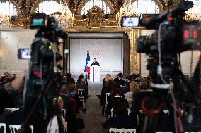 President Macron Delivers His Speech To French Ambassadors - Paris