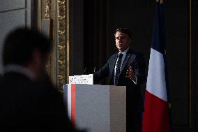 President Macron Delivers His Speech To French Ambassadors - Paris