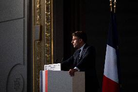 President Macron Delivers His Speech To French Ambassadors - Paris