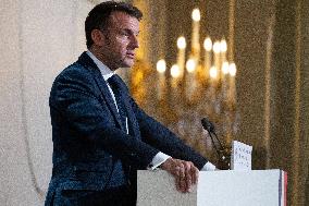 President Macron Delivers His Speech To French Ambassadors - Paris