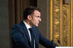 President Macron Delivers His Speech To French Ambassadors - Paris