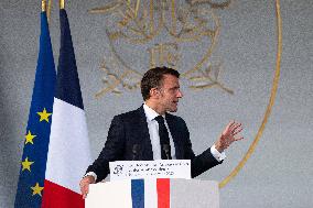 President Macron Delivers His Speech To French Ambassadors - Paris