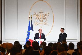 Emmanuel Macron Host The Traditional Epiphany Galette Ceremony - Paris