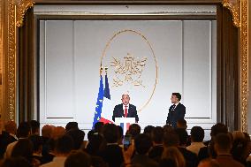 Emmanuel Macron Host The Traditional Epiphany Galette Ceremony - Paris