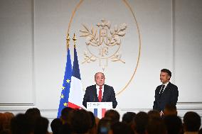 Emmanuel Macron Host The Traditional Epiphany Galette Ceremony - Paris